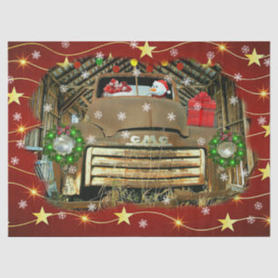 Frosty's Vintage GMC Truck Christmas Run Tissue Paper