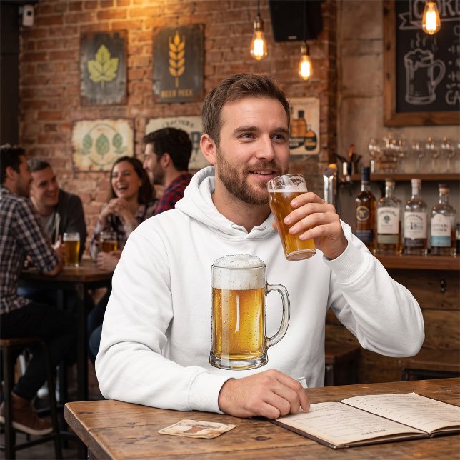Frothy Cold Beer Mug Drinker Hoodie (Creator Uploaded)
