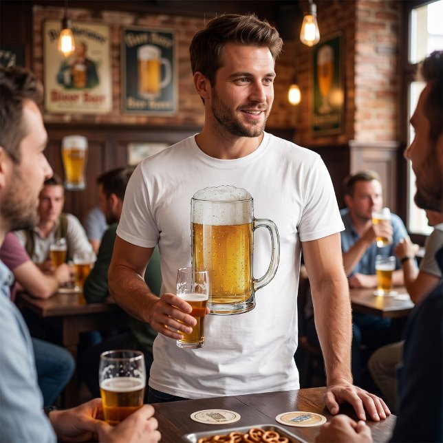 Frothy Cold Beer Mug Drinker T-Shirt (Creator Uploaded)