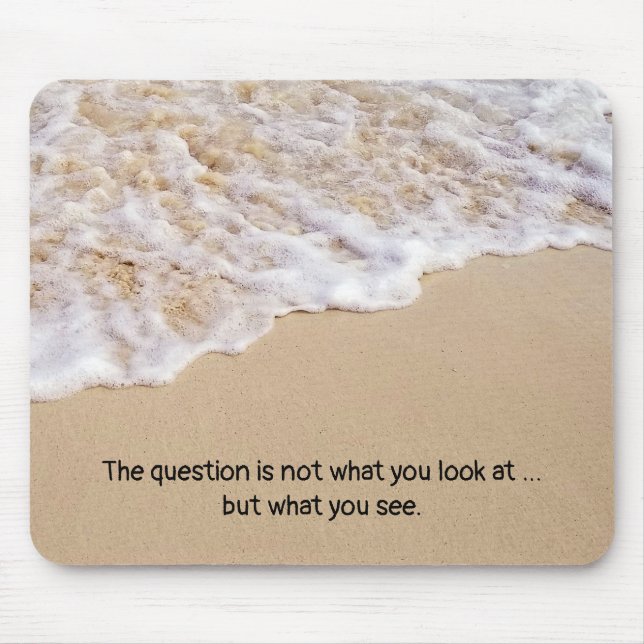 Frothy Ocean Surf with Quote Mouse Pad (Front)