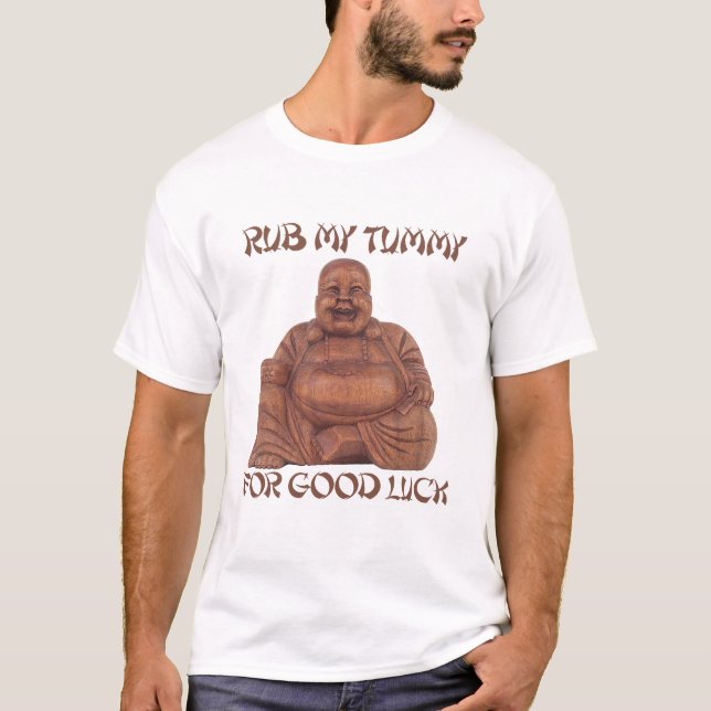 FROTTEZ MON VENTRE POUR le T-shirt de BONNE CHANCE (Devant)