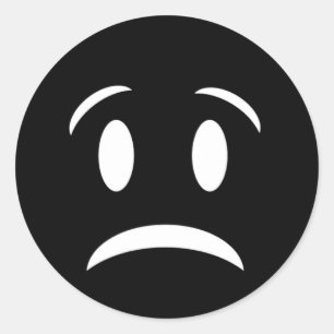 FROWNIE FACE CLASSIC ROUND STICKER