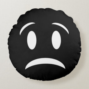FROWNIE FACE ROUND PILLOW
