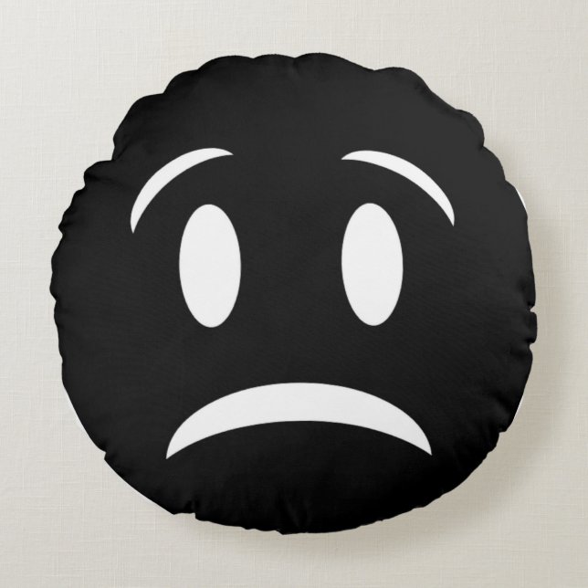 FROWNIE FACE ROUND PILLOW (Front)