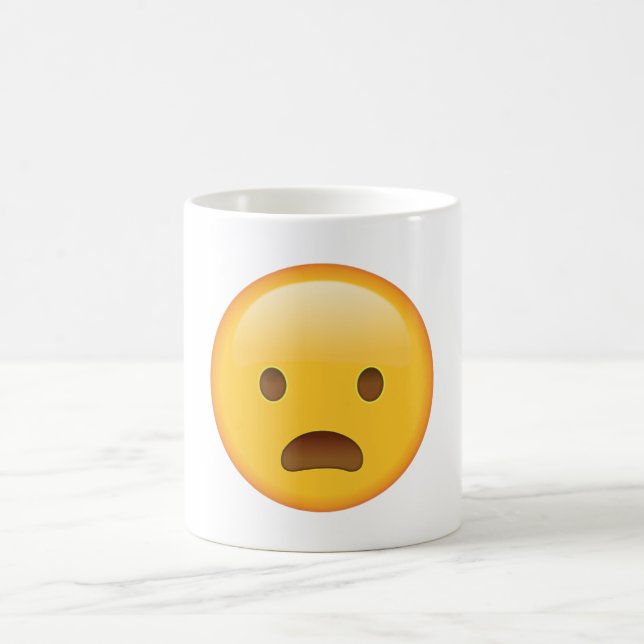 Frowning Face with Open Mouth - Emoji Coffee Mug (Center)