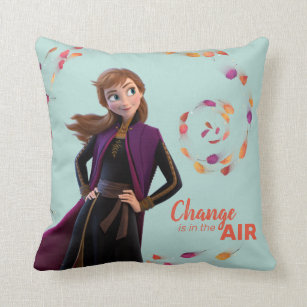 Frozen 2: Anna   Change Is In The Air Throw Pillow