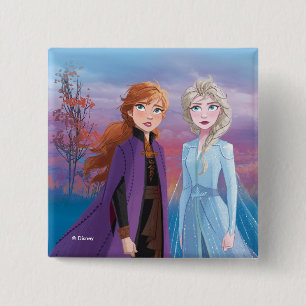Frozen 2   Anna & Elsa   A Journey Together Inch Square Button