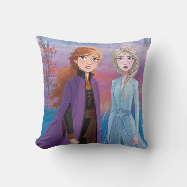 Frozen 2 | Anna & Elsa | A Journey Together Throw Pillow (Front)