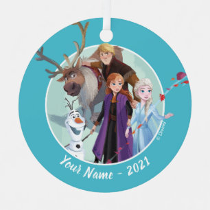 Frozen 2: Anna, Elsa & Friends   Change Metal Ornament