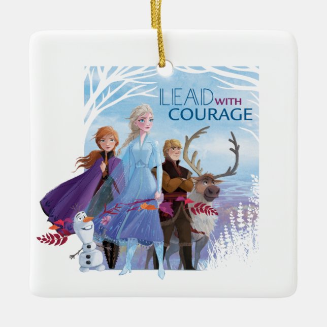 Frozen 2: Anna, Elsa, & Friends | Courage Ceramic Ornament (Front)