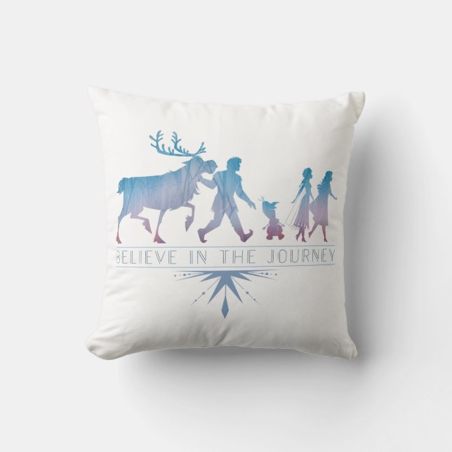 Frozen 2: Anna, Elsa & Friends | The Journey Throw Pillow (Front)