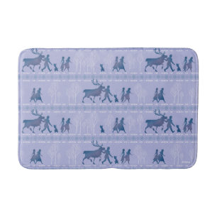 Frozen 2: Anna, Elsa, & Friends Winter Pattern Bath Mat