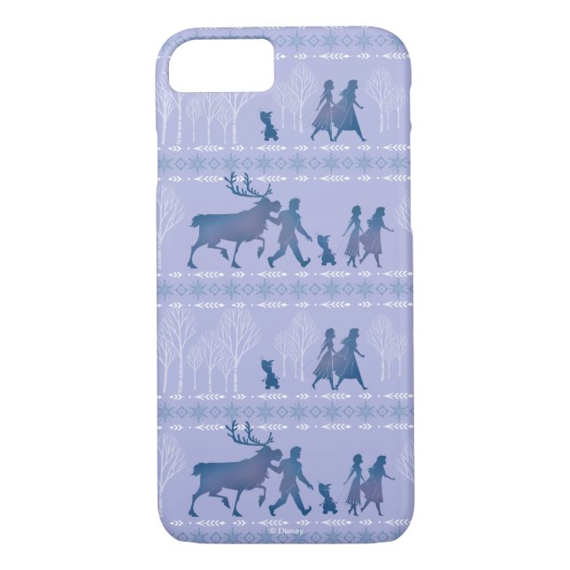 Frozen 2: Anna, Elsa, & Friends Winter Pattern Case-Mate iPhone Case (Back)