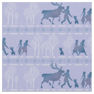 Frozen 2: Anna, Elsa, & Friends Winter Pattern Fabric