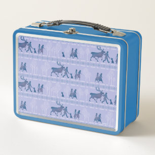 Frozen 2: Anna, Elsa, & Friends Winter Pattern Metal Lunch Box