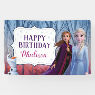 Frozen 2 - Anna & Elsa Joyeuse bannière d'annivers