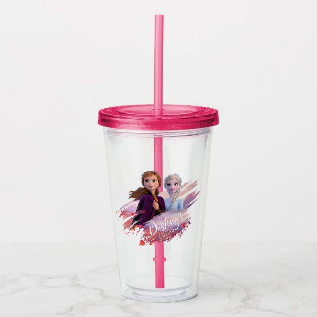 Frozen 2: Anna & Elsa | My Destiny's Calling Acrylic Tumbler (Front)