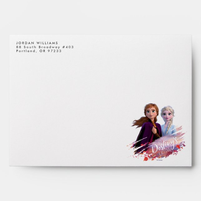 Frozen 2: Anna & Elsa | My Destiny's Calling Envelope (Front)