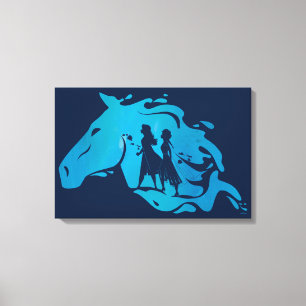 Frozen 2: Anna, Elsa, & Nokk Watercolor Graphic Canvas Print