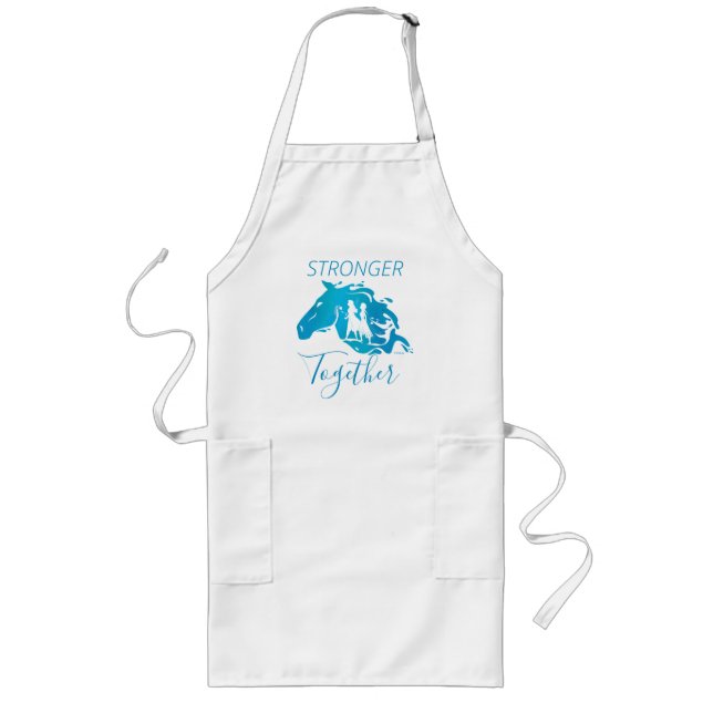 Frozen 2: Anna, Elsa, & Nokk Watercolor Graphic Long Apron (Front)