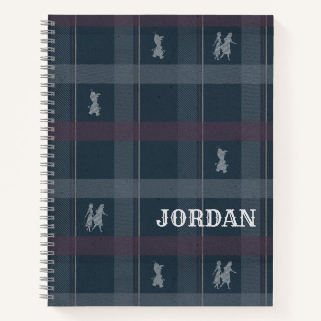 Frozen 2: Anna, Elsa, & Olaf Tartan Pattern Notebook (Front)