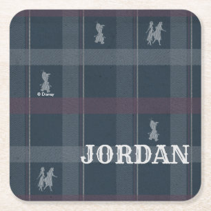 Frozen 2: Anna, Elsa, & Olaf Tartan Pattern Square Paper Coaster
