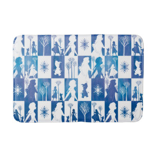 Frozen 2: Anna, Elsa, & Olaf Winter Tile Pattern Bath Mat