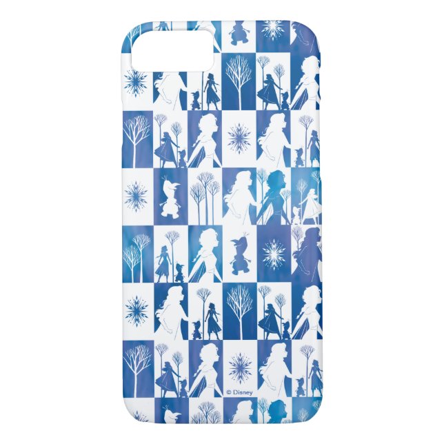 Frozen 2: Anna, Elsa, & Olaf Winter Tile Pattern Case-Mate iPhone Case (Back)