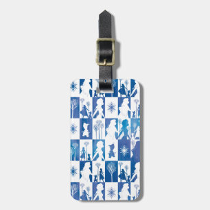 Frozen 2: Anna, Elsa, & Olaf Winter Tile Pattern Luggage Tag