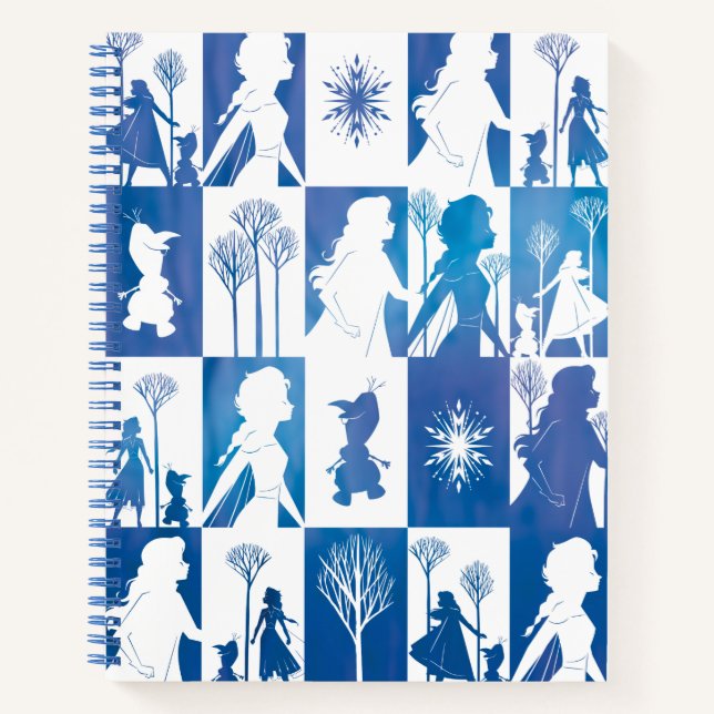 Frozen 2: Anna, Elsa, & Olaf Winter Tile Pattern Notebook (Front)