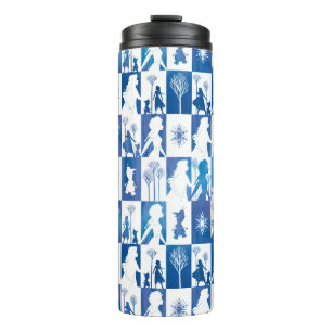 Frozen 2: Anna, Elsa, & Olaf Winter Tile Pattern Thermal Tumbler