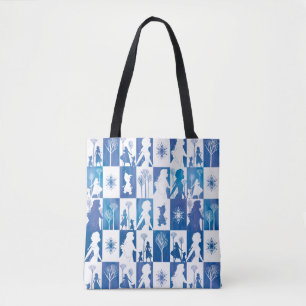 Frozen 2: Anna, Elsa, & Olaf Winter Tile Pattern Tote Bag
