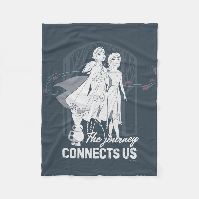 Frozen 2: Anna & Elsa | The Journey Connects Us Fleece Blanket (Front)