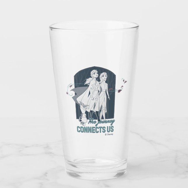 Frozen 2: Anna & Elsa | The Journey Connects Us Glass (Front)
