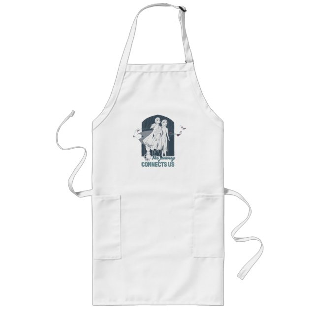 Frozen 2: Anna & Elsa | The Journey Connects Us Long Apron (Front)