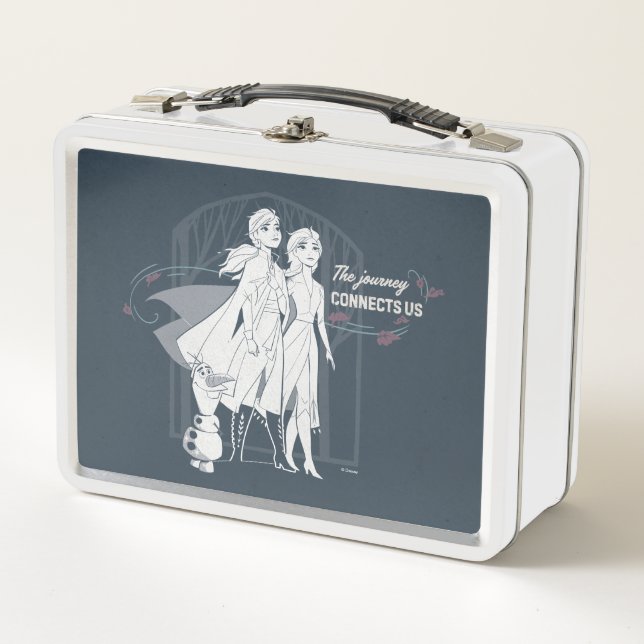 Frozen 2: Anna & Elsa | The Journey Connects Us Metal Lunch Box (Front)