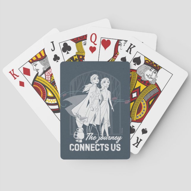 Frozen 2: Anna & Elsa | The Journey Connects Us Pl Playing Cards (Back)