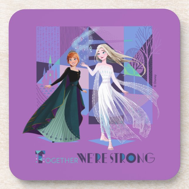 Frozen 2 | Anna & Elsa - Together We're Strong Coaster (Front)
