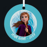 Frozen 2: Anna | Find Your Strength Metal Ornament<br><div class="desc">Frozen 2 | Check out Anna against a watercolor forest,  featuring the words "Find Your Strength" written below and bordered with folliage.</div>