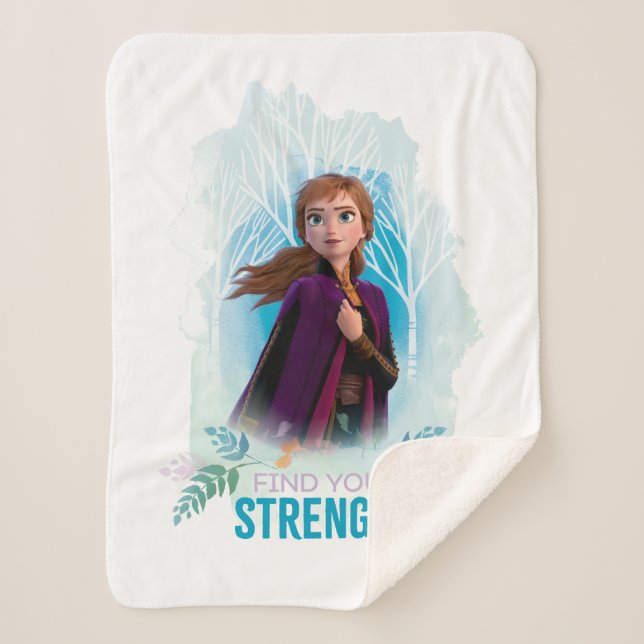 Frozen 2: Anna | Find Your Strength Sherpa Blanket (Front)