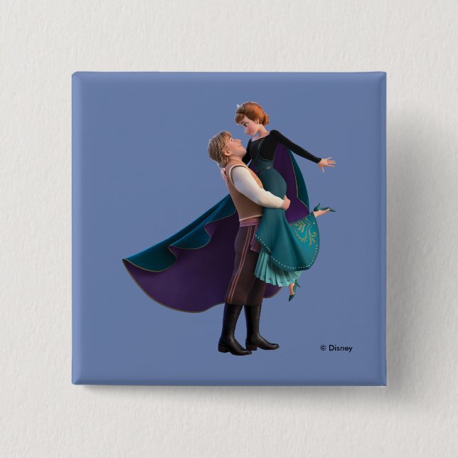 Frozen 2 | Anna & Kristoff - The Perfect Pair Inch Square Button (Front)