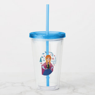 Frozen 2   Anna "Radiant Heart" Watercolor Acrylic Tumbler