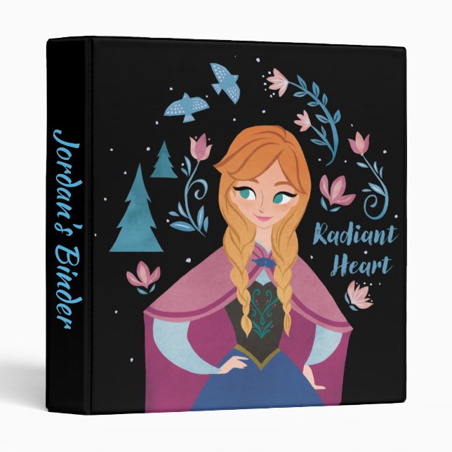 Frozen 2 | Anna "Radiant Heart" Watercolor Binder (Front/Spine)