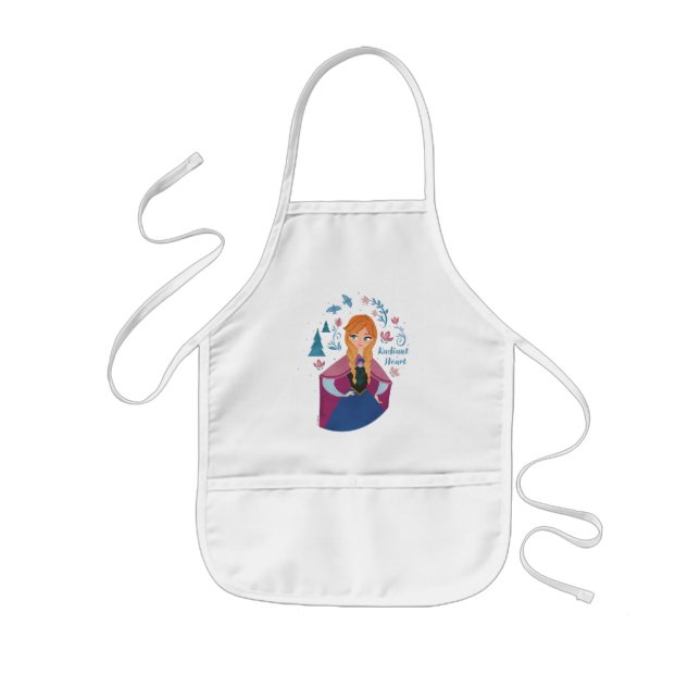 Frozen 2 | Anna "Radiant Heart" Watercolor Kids Apron (Front)
