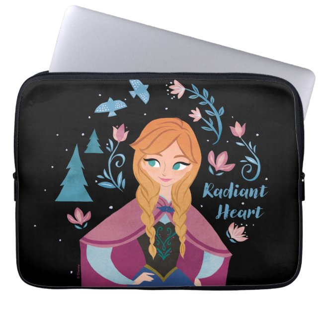 Frozen 2 | Anna "Radiant Heart" Watercolor Laptop Sleeve (Front)