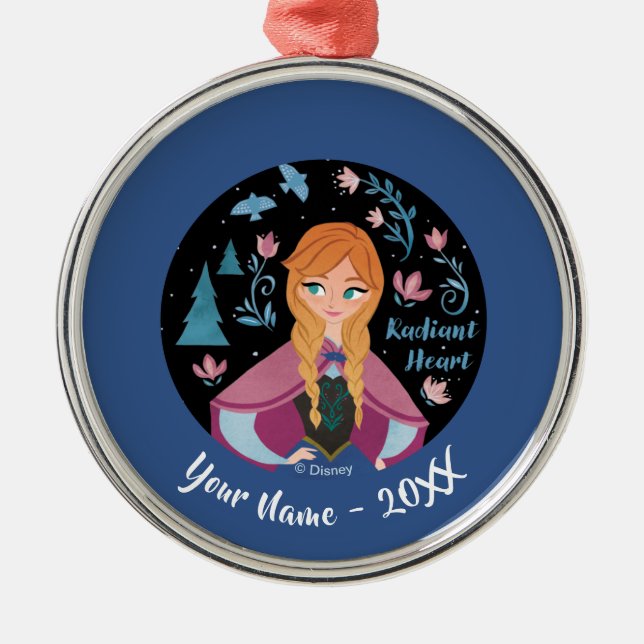 Frozen 2 | Anna "Radiant Heart" Watercolor Metal Ornament (Front)