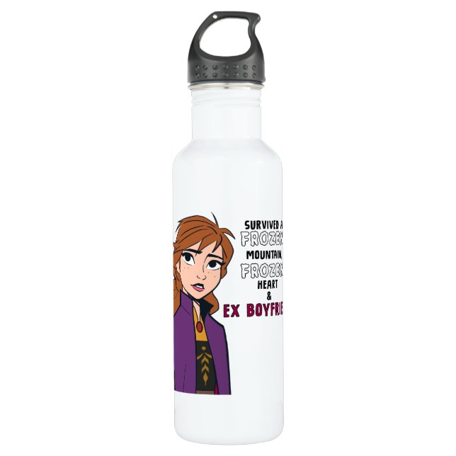 Frozen 2 | Anna "Survived" 710 Ml Water Bottle (Front)
