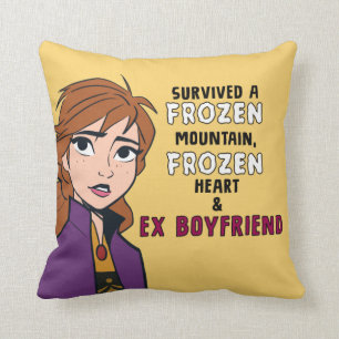 Frozen 2   Anna "Survived" Throw Pillow