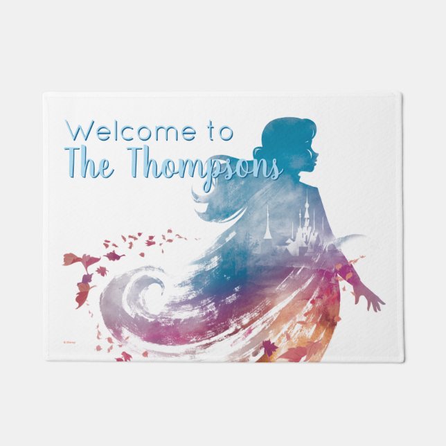 Frozen 2: Anna Watercolor Silhouette Doormat (Front)