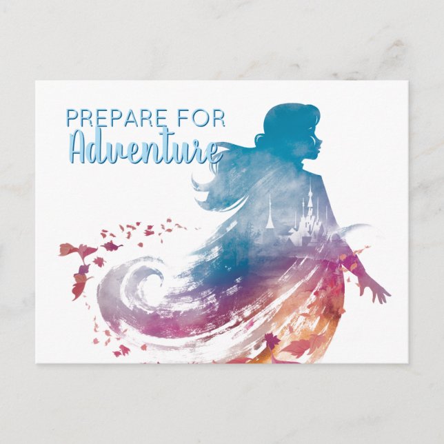 Frozen 2: Anna Watercolor Silhouette Postcard (Front)